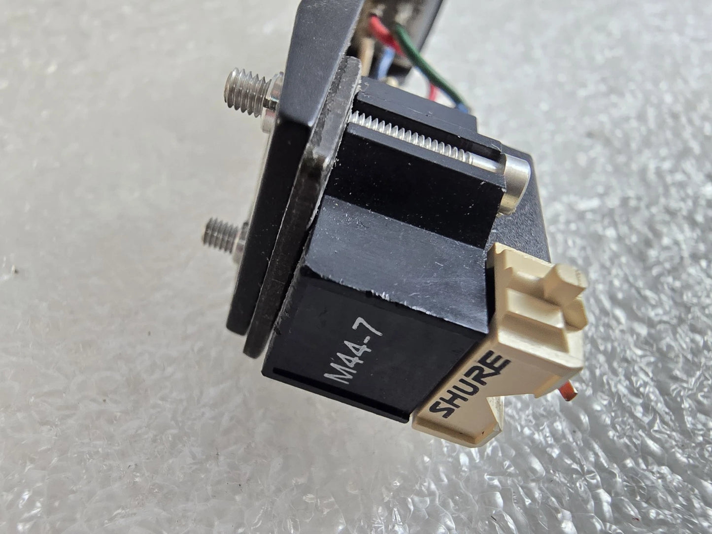 Technics Headshell Original + Shure M44-7 Cartridge. Slight Bent Stylus. Vg...